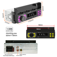 Radio samochodowe z Bluetooth 1 Din odtwarzacz MP3 głośnomówiowy A2DP typu C USB TF Aux pilot aplikacji uchwyt na telefon komórkowy System Audio jednostka główna D3400 5